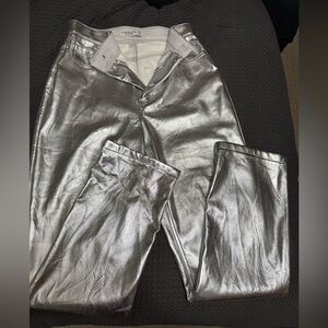 Abercrombie & Fitch Silver High-Rise Pants